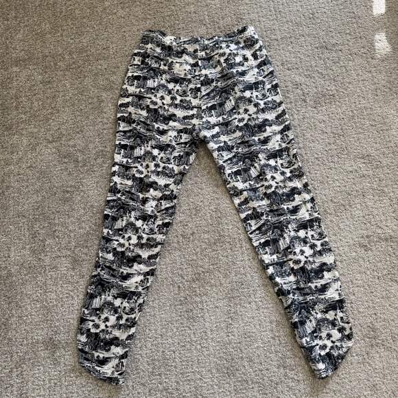 Marine Layer XS Allison Toile Black White San Francisco Pants Elastic Waist - Picture 11 of 11